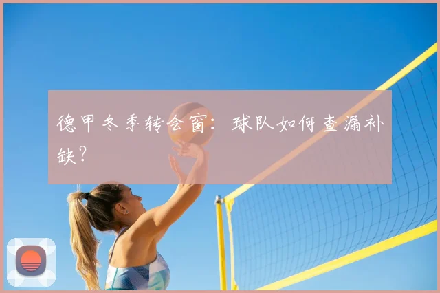 德甲冬季转会窗：球队如何查漏补缺？